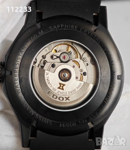 БАРТЕР Edox Chronorally 1 Black Automatic, снимка 2 - Мъжки - 52801814