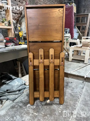 Закачалка четворна за стена от чам, снимка 5 - Закачалки - 50096165