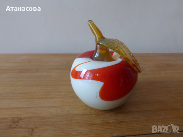 Стъклена Ябълка Мурано 1970 г 2, снимка 7 - Декорация за дома - 43598220