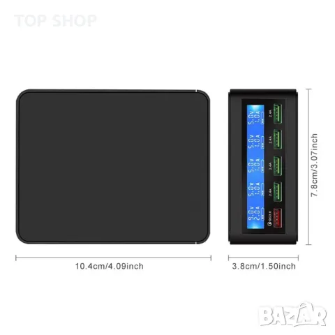 Смарт зарядна станция iLepo Smart Charging Station 5 порта USB 50 вата с бързо зареждане QC 3.0 бял, снимка 3 - Оригинални зарядни - 49049712