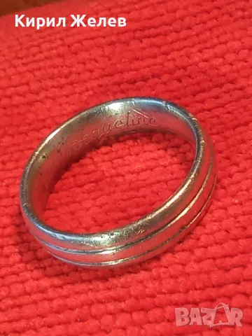 СТИЛНА СРЕБЪРНА ХАЛКА ПРЪСТЕН с ГРАВИРАНО ИМЕ Jacqueline / ЖАКЛИН Марково СРЕБРО 925 FZ 48898, снимка 15 - Пръстени - 50061221