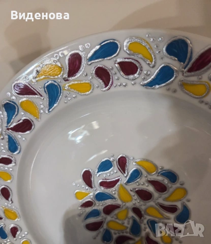 Сет две чаши за вино и чиния за сирена, снимка 2 - Чаши - 53145536