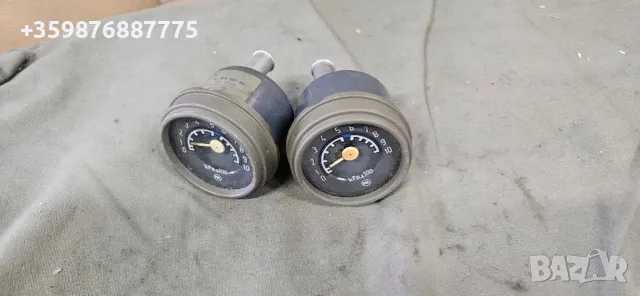 Мановетри манометър налягане Уред Прага Татра Шкода соц руски ретро , снимка 2 - Части - 50353620