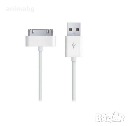 ANIMABG USB дата кабел за iPhone 4, USB2.0 интерфейс, Бял, снимка 4 - USB кабели - 43844900