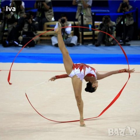 MUROAD Комплект 10 ленти за художествена гимнастика 4м, червени, снимка 3 - Художествена гимнастика - 32782073