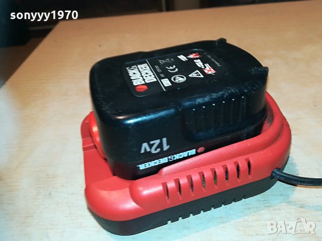 black & decker 12v battery+charger-внос швеицария 1405210934, снимка 9 - Винтоверти - 32870596
