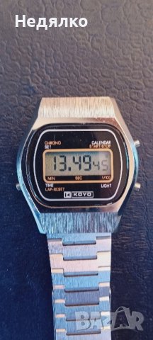 Винтидж кварцов,lcd часовник Koyo