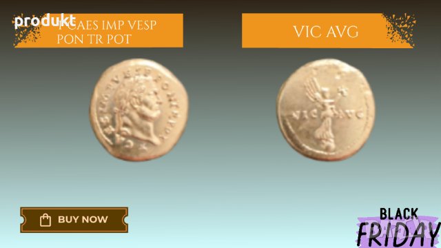 Реплика на Рядък златен ауреус,Replica Golden Aureus Vespasian Titus Coin, снимка 1 - Нумизматика и бонистика - 43113022
