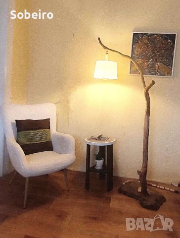 Лампион, Лампа от дърво, Ръчна изработка. , снимка 5 - Настолни лампи - 43667713