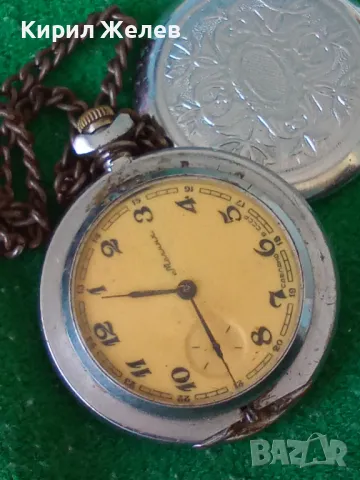 МОЛНИЯ СДЕЛАНО в СССР Стар РУСКИ КОЛЕКЦИОНЕРСКИ ДЖОБЕН ЧАСОВНИК МЪЛНИЯ с ПРЕДЕН КАПАК и КЮСТЕК 43925, снимка 17 - Джобни - 45029171