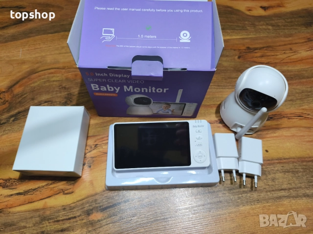 Нов OBVHNUA Бебефон 5 инча 720P IPS HD  цифрово увеличение двупосочен аудио VOX режим нощно виждане , снимка 13 - Бебефони - 52921890