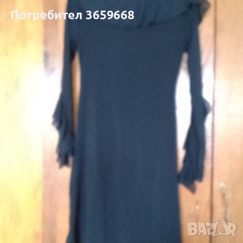  Mалка черна рокля/туника ,НОВА,размер М, снимка 4 - Рокли - 40570410