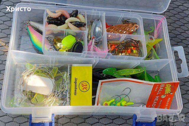 Спининг комплект с примамки клатушки,блесна,силикони,воблери, блесни,силикони , снимка 2 - Екипировка - 35616213