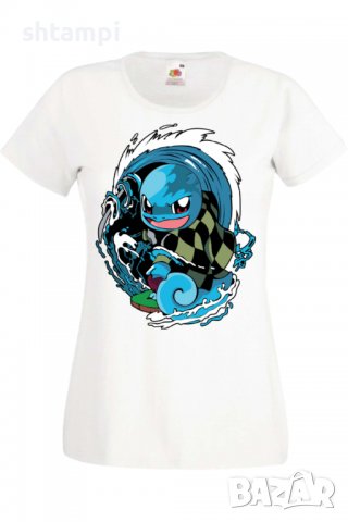 Дамска тениска Pokemon Squirtle,Анимация,игра,Празник,Повод., снимка 3 - Тениски - 38073796