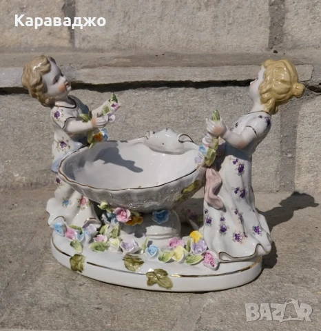 Порцеланова Композиция Бонбониера, снимка 2 - Статуетки - 50968732