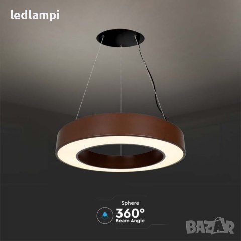 LED Полилей 50W Какао Димиране, снимка 4 - Полилеи - 40748458