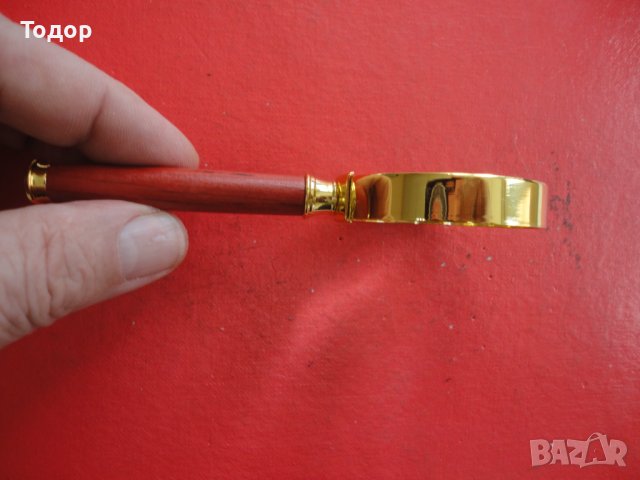 Страхотна позлатена лупа , снимка 3 - Нумизматика и бонистика - 43944256