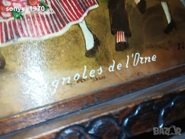 SOLD OUT-ПОРЪЧАНА-ANTIQUE FRANCE-картина от франция 1512221240, снимка 9 - Антикварни и старинни предмети - 39017713