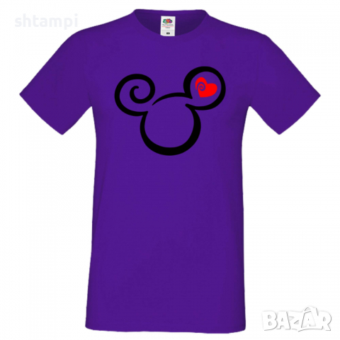 Мъжка тениска Mickey Head Love Подарък,Изненада,Рожден ден, снимка 8 - Тениски - 36576038