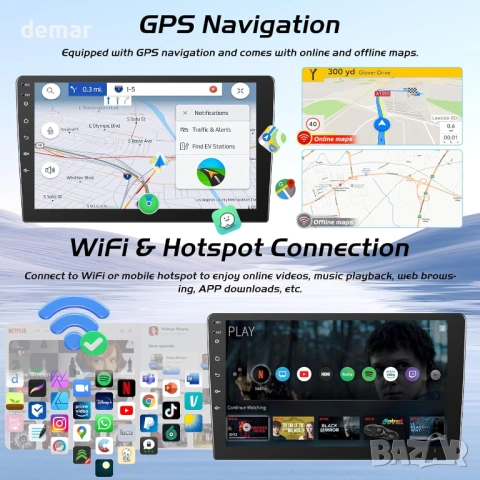 2+64G Techschermo Стерео система за Suzuki SX4 2006-2013,9-инчов екран, снимка 6 - Аксесоари и консумативи - 53415175