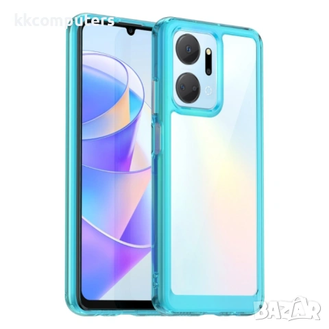 Honor X7A Силиконов Калъф Transparent TPU и Протектор