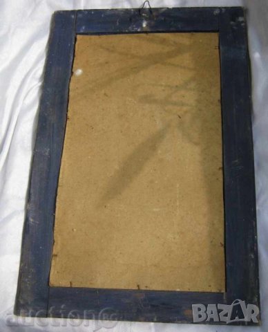Стенно ГОЛЯМО Старo турско огледало дървена рамка УНИКАТ 19век, зелен ковьор, 2 бр битов кът, снимка 7 - Антикварни и старинни предмети - 28885831
