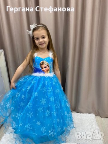 Рокля Елза с обръч Размери -2/3г.3/4г.4/5г.5/6г,6/7г.7/8г.8/9г.9/10г. Цена -62 лв