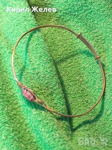 СТАРИННА АР НУВО СРЕБЪРНА ГРИВНА ПАТИНИРАНО СРЕБРО ВИСОКА ПРОБА с РЪЧНО ФАСЕТИРАН АМЕТИСТ 47975, снимка 12 - Антикварни и старинни предмети - 48493513