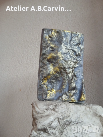 Ароматна свещ парче бял или сив камък с два фитила,малко бижу акцент за дома или офиса, снимка 2 - Декорация за дома - 53582663