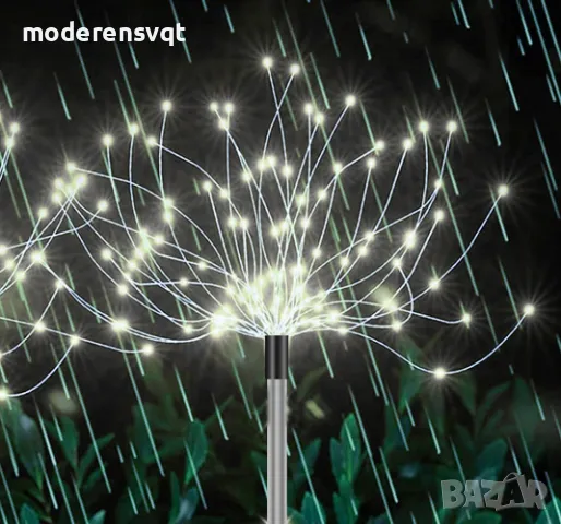 Соларна градинска лампа глухарче - комплект от 2 бр., снимка 7 - Соларни лампи - 49932453