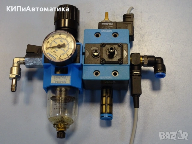пневмогрупа Festo LER-1/4-S-B MFHE-3-1/4B, снимка 2 - Резервни части за машини - 53151695