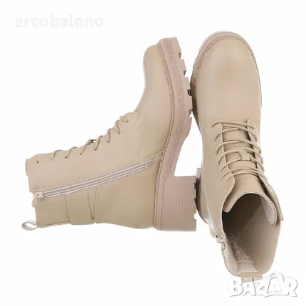 Дамски боти с връзки, 2цвята , снимка 3 - Дамски боти - 47746224