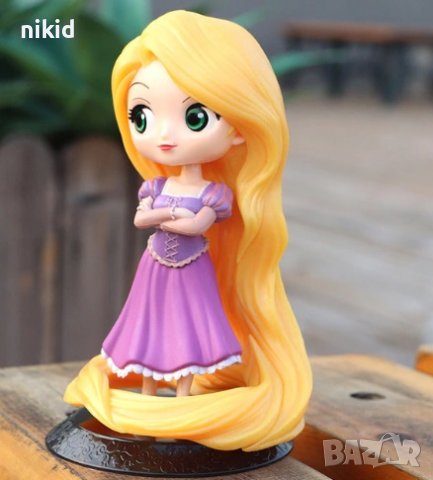 Рапунцел Rapunzel дълга коса голяма на стойка фигурка за украса на торта и игра pvc пластмаса, снимка 2 - Фигурки - 37335733
