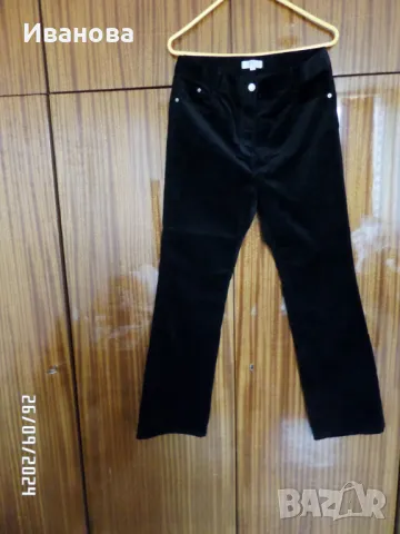  Нови черни джинси от фин рипсен плат, снимка 7 - Дънки - 47386420