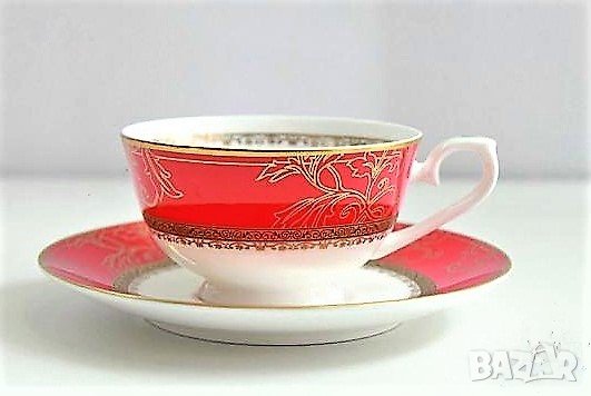 Чаши костен порцелан YoLiSa използваеми в миялна машина за кафе и чай, снимка 6 - Коледни подаръци - 33415579