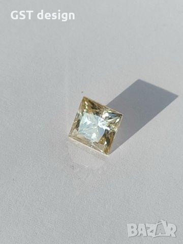 Уникален Топ Голям Фенси Шампанско Принцеса Мойсанит Диамант Moissanite Diamond 3+карата, снимка 11 - Други - 34904618