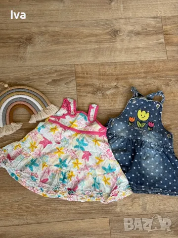Летни дрешки дрехи 74 80 см , снимка 3 - Бебешки рокли - 50285449