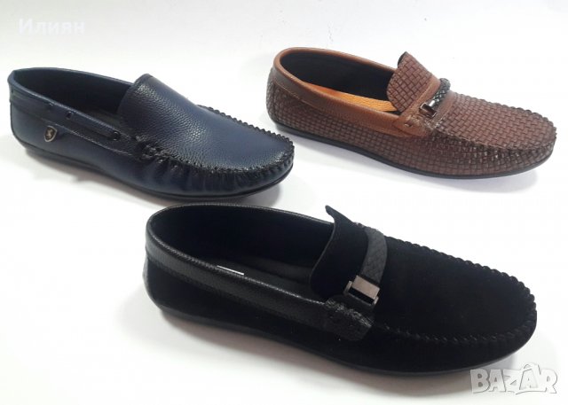 Мъжки мокасини модел 111255 черни,кафяви и сини, снимка 2 - Официални обувки - 32312670
