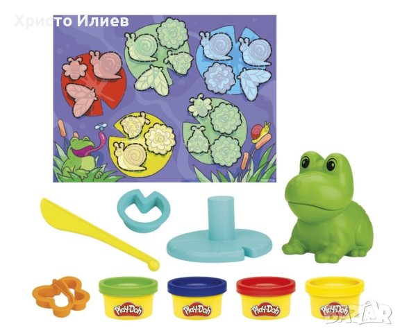 Play Doh - Комплект за игра жаба и мек пластелин Hasbro моделин