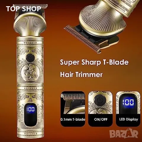 Нов електрически комплект бръснач тример Самобръсначка за мъже Подарък, снимка 3 - Тримери - 49970918