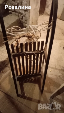 Стара/ретро/дървена шейна с облегалка, снимка 5 - Зимни спортове - 48665979