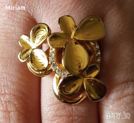 Разкошен пръстен от 14к попълнено злато с цирконии 20 лв., снимка 5 - Пръстени - 28152289