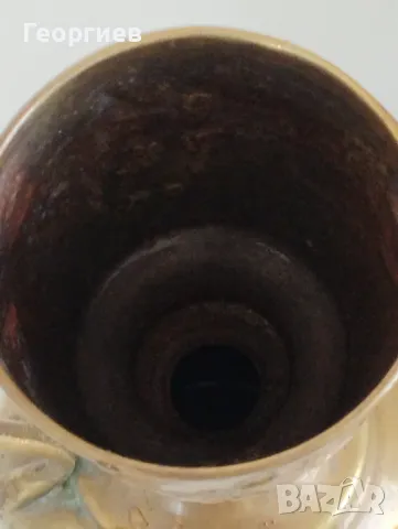 Стар месингов Османски ибрик ,кафеник-300 мл., снимка 4 - Антикварни и старинни предмети - 47409532