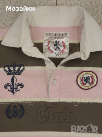 RED FIELD Rugby Polo / Rugby Shirt Vintage Style (M) – MSRP €120, снимка 2 - Суичъри - 53595891