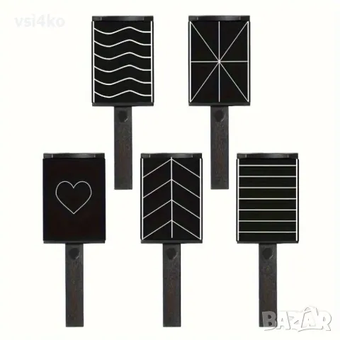 Комплект магнитни шаблони маникюр и педикюр, снимка 2 - Продукти за маникюр - 47582252