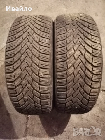 Продавам 2 броя зимни гуми 205.55.16 на 1 сезон дот 2019 Контентал 