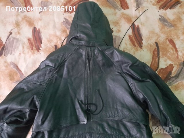 Дамско черно кожено яке, снимка 5 - Якета - 43837060