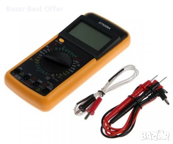 Мултицет-мултиметър DT9208A (измерване на температура), снимка 2 - Други инструменти - 39269753