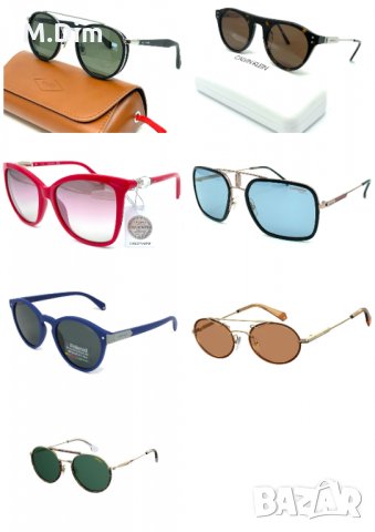 CARRERA,CALVIN KLEIN,Polaroid,Swarovski,Fossil Осем чифта нови луксозни слънчеви очила
