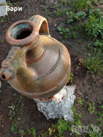 Стар голям глинен оцетник,крондир, снимка 5 - Колекции - 50180940
